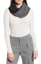 Women's Halogen Double Stitch Cashmere Infinity Scarf, Size - Black
