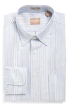 Men's Gitman 'cambridge Oxford' Regular Fit Stripe Dress Shirt .5 - 34 - Blue
