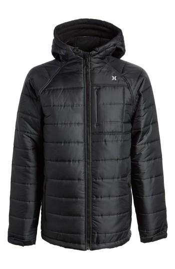 Men's Hurley Protect Max Water-repellent Quilted Jacket, Size - Black