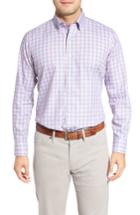 Men's Peter Millar Desert Check Fit Sport Shirt, Size Large - Red