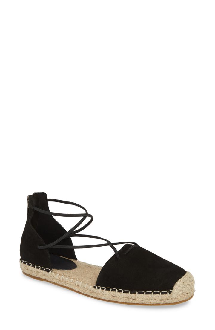 Women's Eileen Fisher Lace Espadrille M - Black