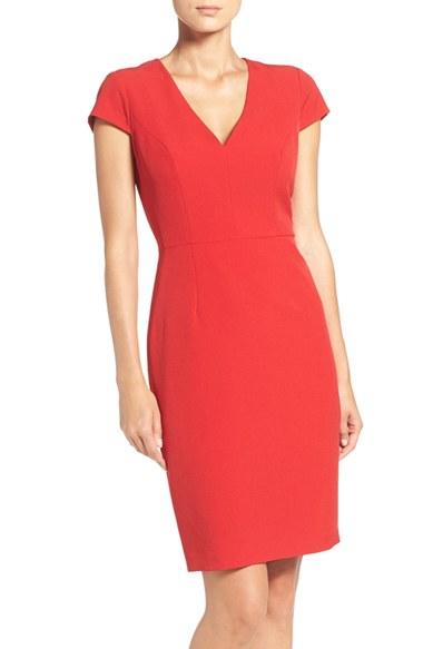 Women's Adrianna Papell Crepe Sheath Dress
