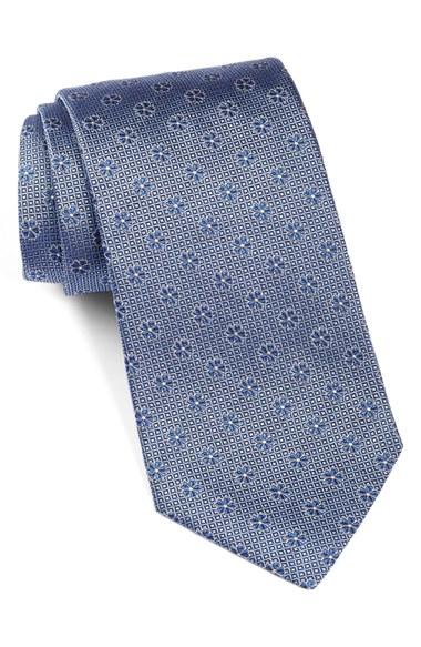 Men's Eton Floral Medallion Silk Tie