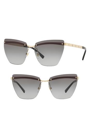 Women's Versace Medusa 58mm Metal Cat Eye Sunglasses -
