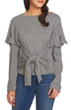Women's 1.state Tie Front Knit Top, Size - Grey