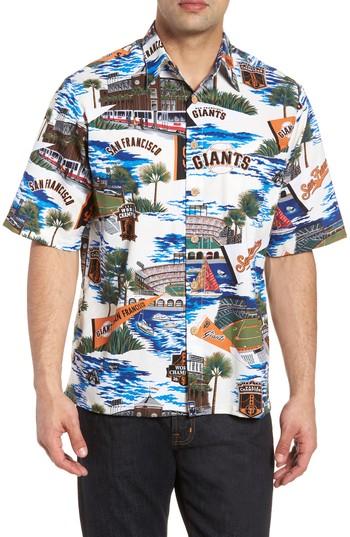 Men's Reyn Spooner San Francisco Giants Classic Fit Camp Shirt - White