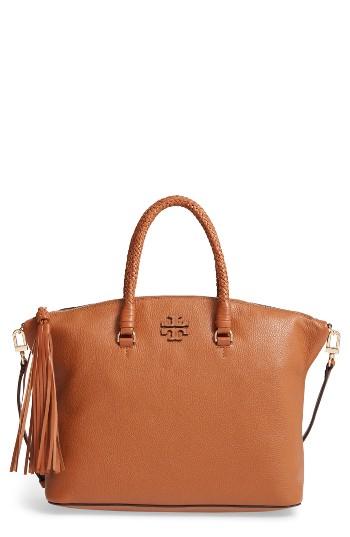 Tory Burch Taylor Leather Satchel - Brown