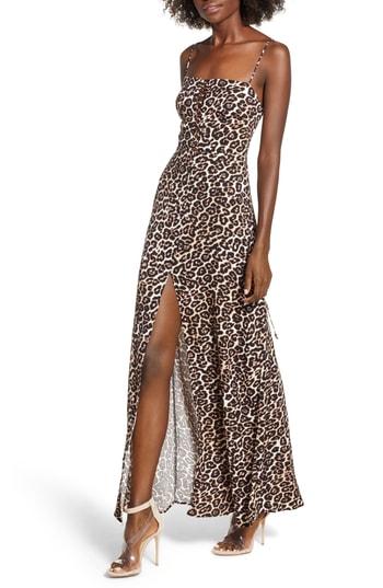 Women's Afrm Aryn Lattice Detail Dress - Beige