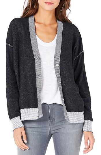 Women's Michael Stars Reversible V-neck Cardigan - Black