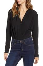 Women's Prima Surplice Bodysuit - Black