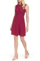 Women's Anne Klein Knit Fit & Flare Dress - Burgundy