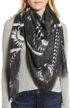 Women's Givenchy Orchid Silk, Cashmere & Wool Scarf, Size - Black