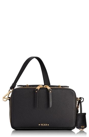 Tumi Voyaguer- Aberdeen Leather Crossbody Bag - Black