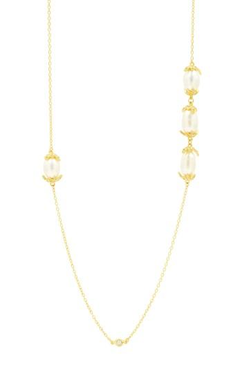 Women's Freida Rothman Pearl Station Necklace