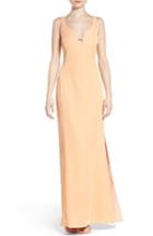 Women's Laundry By Shelli Segal Cutout Crepe Gown