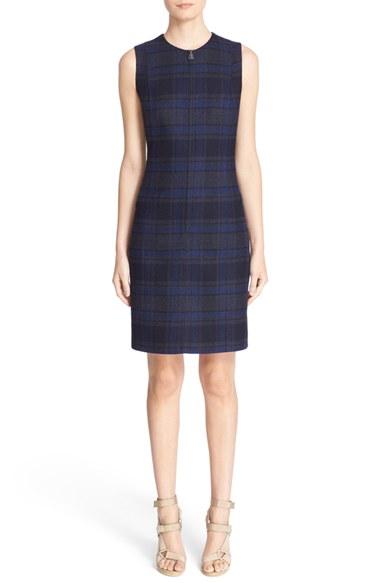 Women's Akris Reversible Front Zip Double Face Wool Sheath Dress