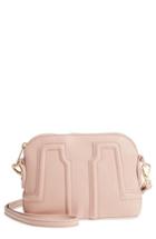 Sole Society Structured Faux Leather Dome Crossbody - Pink