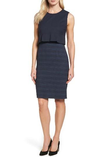 Women's Boss Dalera Popover Sheath Dress R - Blue