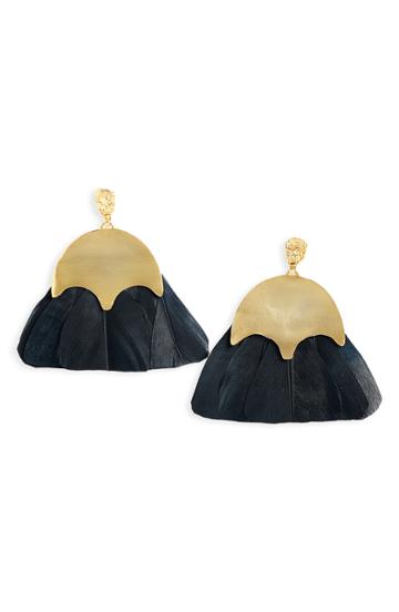 Women's The Accessory Junkie Bianca Feather Earrings