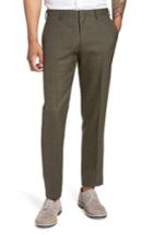 Men's J.crew Ludlow Trim Fit Herringbone Wool Pants X 30 - Green