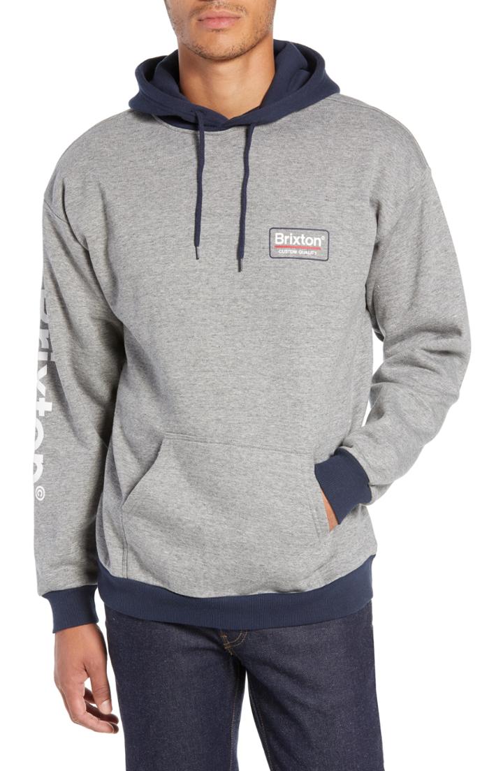 Men's Brixton Palmer Ii Hoodie, Size - Grey