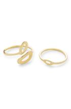 Women's Ippolita Set Of 2 Mini Cherish 18k Gold Rings