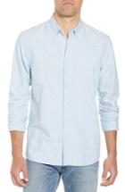 Men's Scotch & Soda Amsterdams Blauw Striped Sport Shirt - Blue
