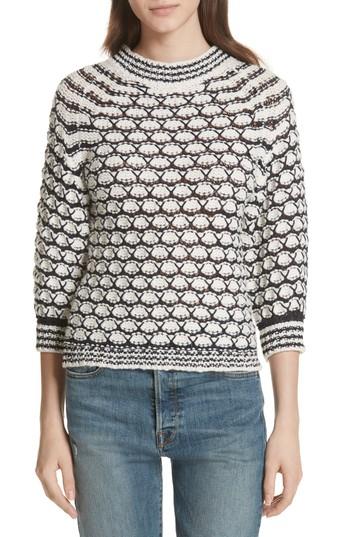 Women's La Vie Rebecca Taylor Lace Stitch Sweater - Ivory