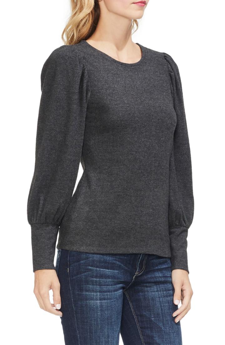 Women's Theory Shawl Collar Silk Blouse - Red