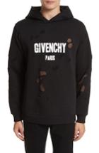 Men's Givenchy Logo Distressed Hoodie