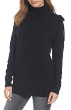 Women's Halogen Tie Shoulder Turtleneck