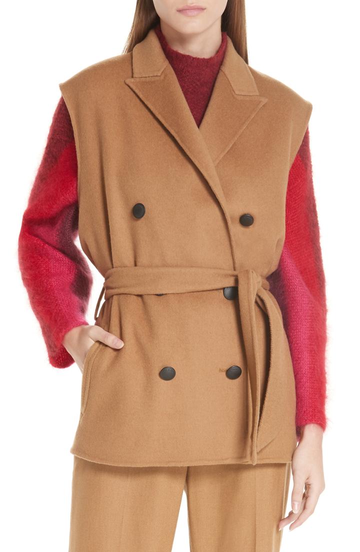 Women's Rag & Bone Pearson Wool Blend Vest - Brown