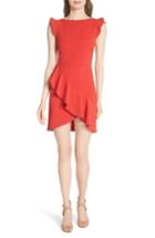 Women's Alice + Olivia Verona Ruffled Minidress - Red