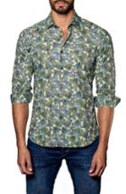 Men's Jared Lang Trim Fit Print Sport Shirt - Green