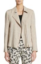 Women's Max Mara Harden Linen Moto Jacket - Grey