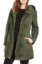 Women's Ted Baker London Lace Detail Hooded Parka - Green