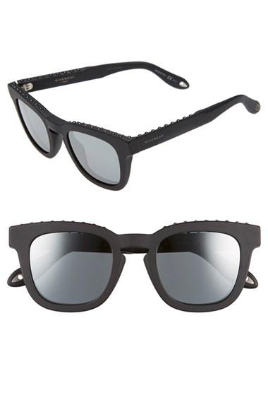 Men's Givenchy '7006/s' 48mm Sunglasses - Black/black Mirror