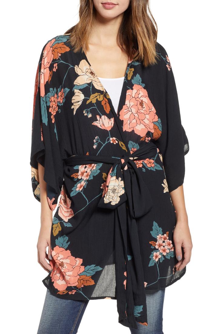 Women's Billabong Moon Dream Kimono - Black