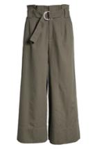 Women's Know One Cares Paperbag Waist Wide Leg Crop Pants