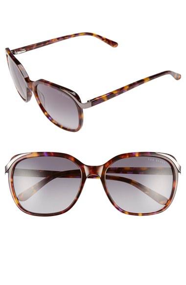Women's Ted Baker London 57mm Oversized Sunglasses - Puprle Tortoise