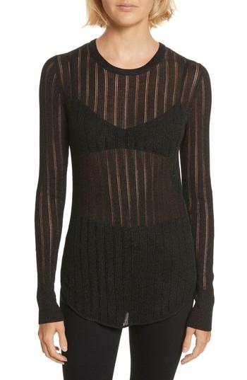 Women's Iro Skogkik Metallic Knit Top - Black