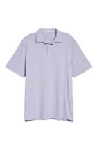 Men's Peter Millar Crown Stripe Polo, Size - Purple