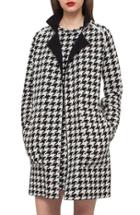 Women's Akris Reversible Houndstooth Double Face Cashmere Coat