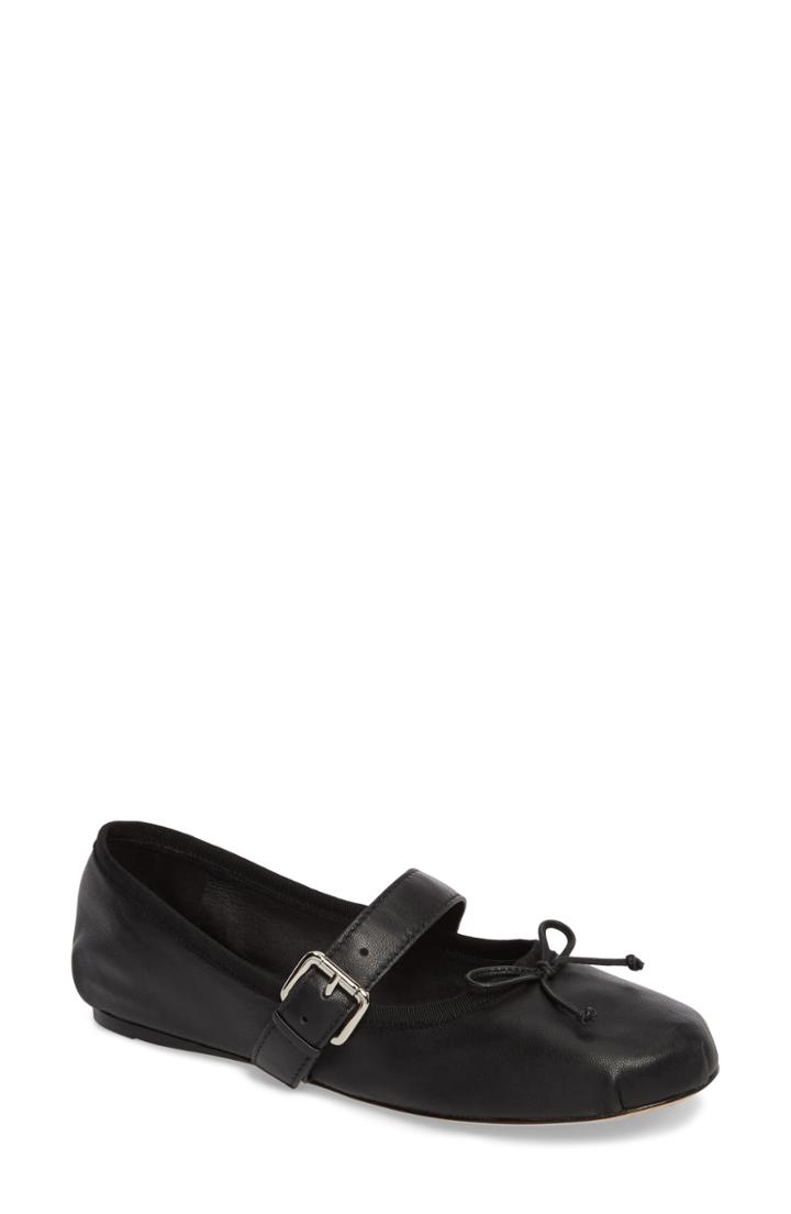 Women's Grey City Molly Mary Jane Flat .5 M - Black