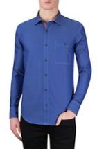 Men's Bugatchi Classic Fit Topstitch Outline Sport Shirt