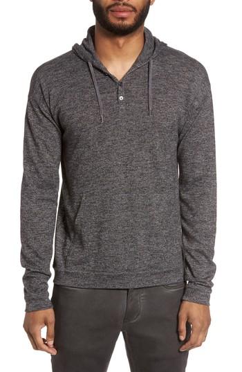 Men's John Varvatos Drop Shoulder Henley Hoodie