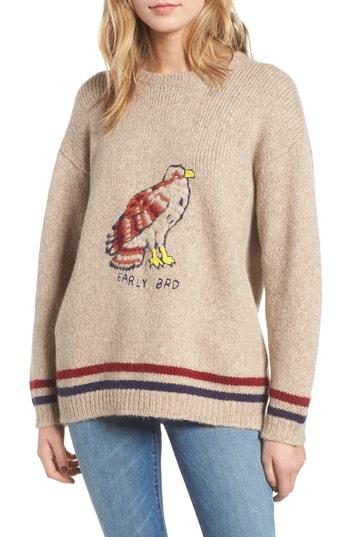 Women's Mother The Jumper Early Bird Alpaca Blend Sweater - Brown
