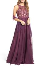 Women's Sean Collecion Embellished Gown - Purple