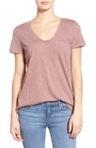 Women's Caslon Relaxed Slub Knit U-neck Tee, Size - Purple