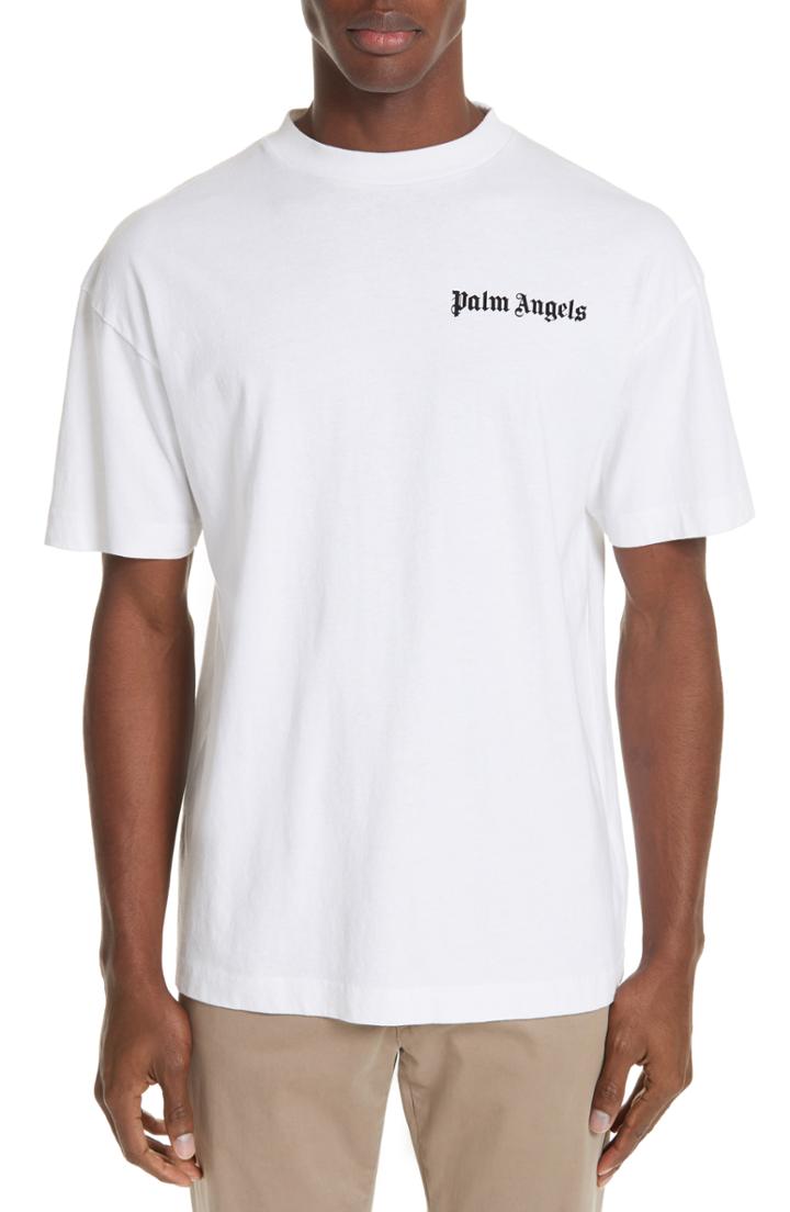 Men's Palm Angels New Basic Logo T-shirt - Black